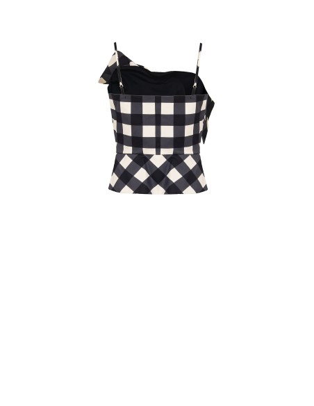 Bustier en mélange de coton avec maxi nœud Rinascimento