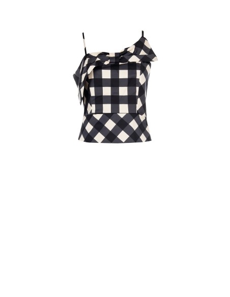 Bustier en mélange de coton avec maxi nœud Rinascimento