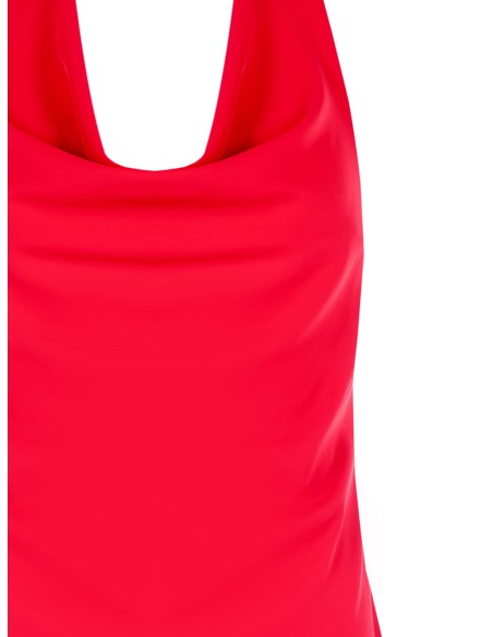 Top cintré en tissu fluide avec encolure ronde Rinascimento