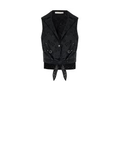 Rinascimento - Chemise courte en coton Sangallo à nœuds