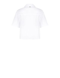 Chemise courte oversize en coton avec détail plissé Rinascimento 2