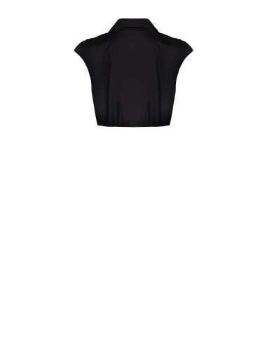 Chemisier crop top en coton avec cordon de serrage au dos Rinascimento