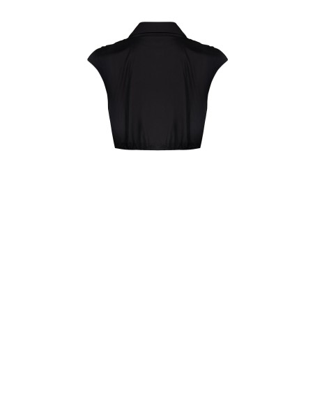 Chemisier crop top en coton avec cordon de serrage au dos Rinascimento