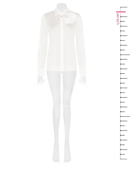 Ultralichte lyocellblouse met rozenapplicaties Rinascimento