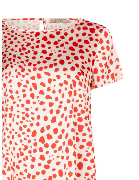Blouse cintrée et fluide en satin Rinascimento