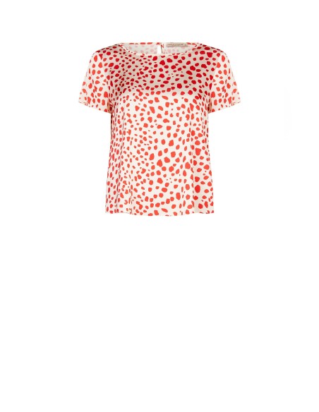 Blouse cintrée et fluide en satin Rinascimento