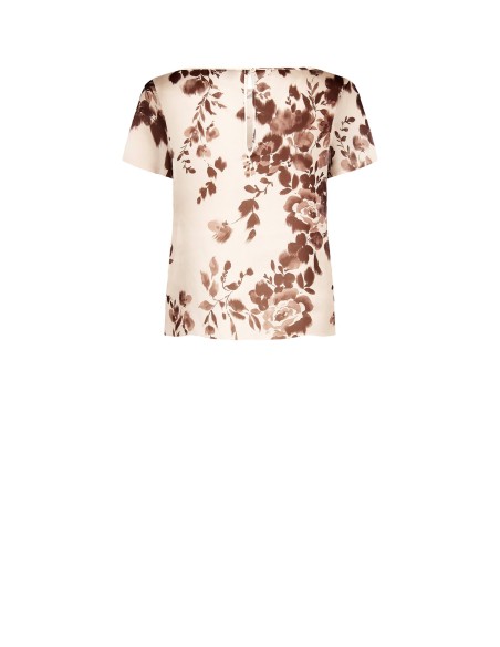 Blouse ample et fluide en satin ultraléger à effet soyeux Rinascimento