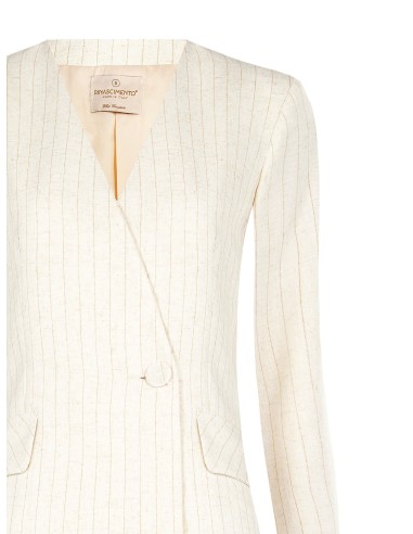 Rinascimento - Veste blazer à rayures sans revers