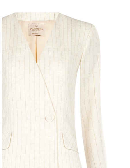 Rinascimento - Veste blazer à rayures sans revers