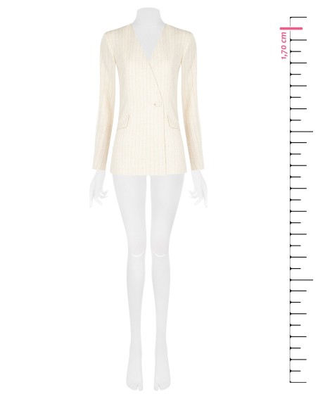 Rinascimento - Veste blazer à rayures sans revers