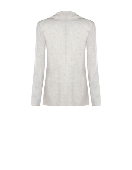 Veste blazer ajustée en mélange de viscose et de lyocell avec boutons triangulaires Rinascimento