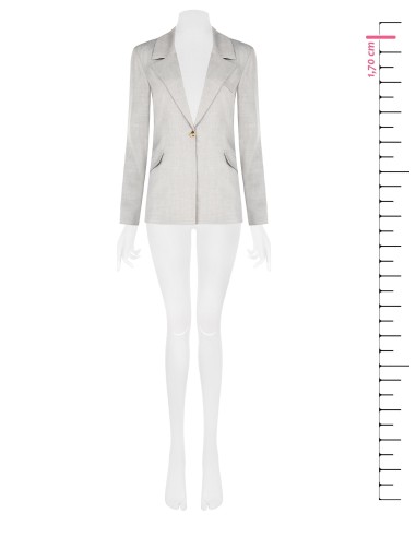 Veste blazer ajustée en mélange de viscose et de lyocell avec boutons triangulaires Rinascimento