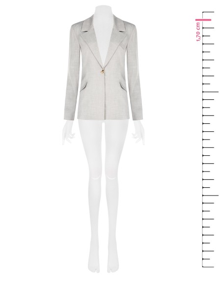 Veste blazer ajustée en mélange de viscose et de lyocell avec boutons triangulaires Rinascimento