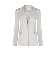Veste blazer ajustée en mélange de viscose et de lyocell avec boutons triangulaires Rinascimento