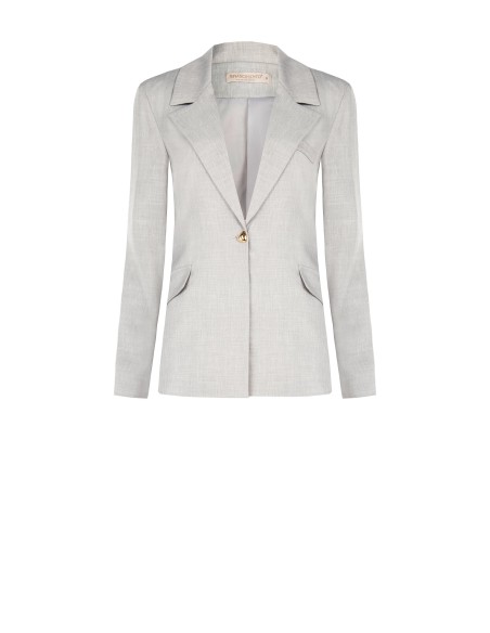 Veste blazer ajustée en mélange de viscose et de lyocell avec boutons triangulaires Rinascimento
