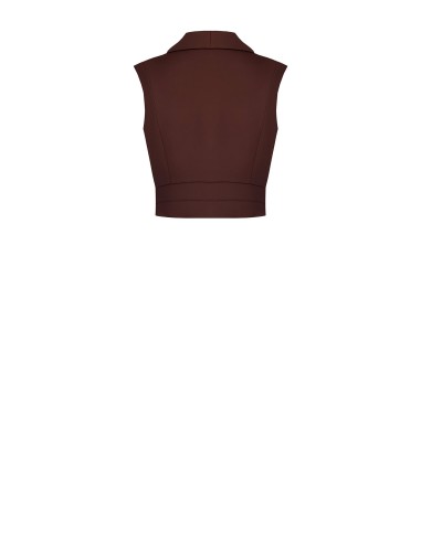 Cropped gilet van soepelvallende stof Rinascimento
