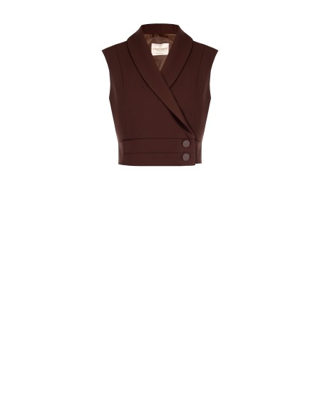 Gilet court en tissu fluide Rinascimento