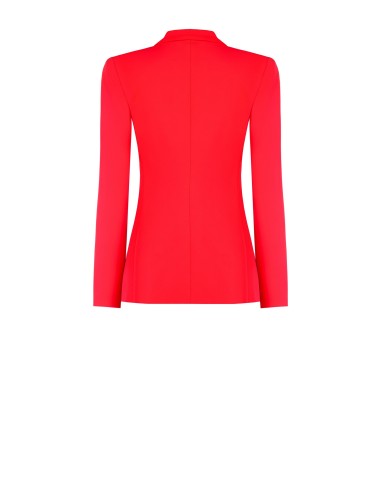 Veste blazer courte en tissu fluide avec bouton en métal Rinascimento