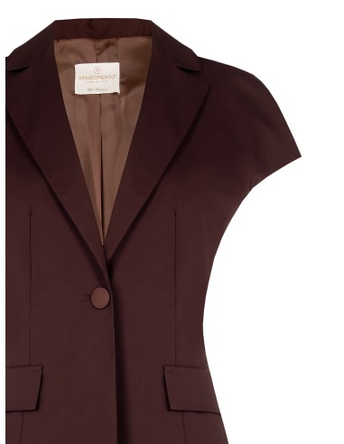Veste blazer cintrée en mélange de coton sans épaulettes Rinascimento