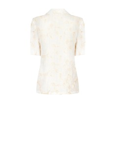 Blazerjas van een viscose-linnenmix met bloemenborduursels in reliëf van Rinascimento 2