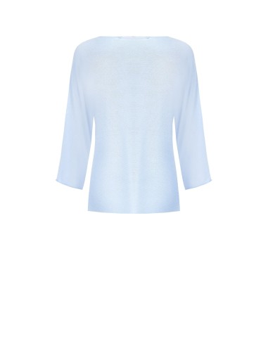 Wijde top van lichte tricot met geperforeerd RR-logo van Rinascimento