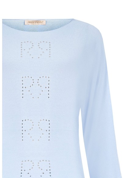 Rinascimento - Top en tricot léger avec logo Rr perforé