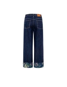 Jean droit avec bordure de fleurs Rinascimento 2