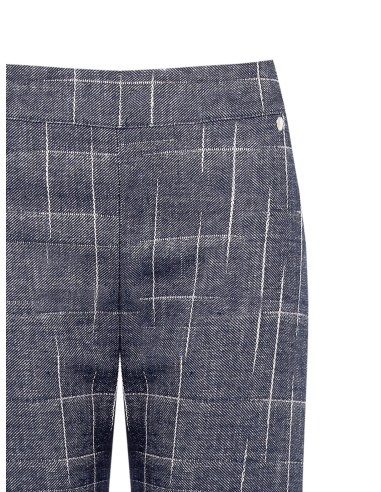 Pantalon à carreaux en coton Irregular Palace avec fermeture éclair latérale Rinascimento