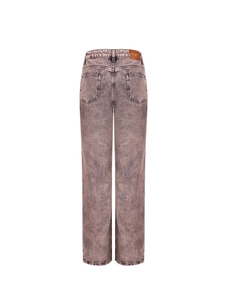 Wide-legjeans met stretch en gewassen effect van Rinascimento