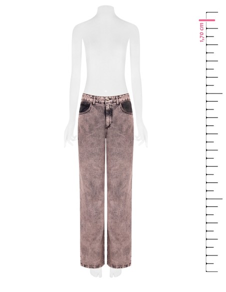 Wide-legjeans met stretch en gewassen effect van Rinascimento