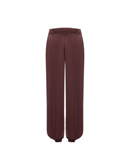Pantalon large bouffant en satin avec boutons aux chevilles Rinascimento