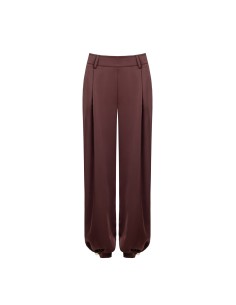 Pantalon large bouffant en satin avec boutons aux chevilles Rinascimento