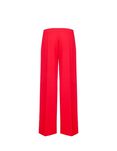 Pantalon palazzo en tissu fluide avec poches Rinascimento
