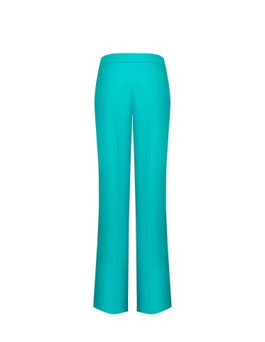 Pantalon palazzo en tissu fluide avec bouton en métal Rinascimento