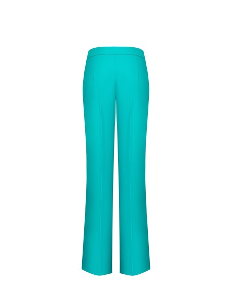 Pantalon palazzo en tissu fluide avec bouton en métal Rinascimento