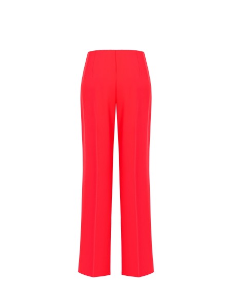 Pantalon palazzo en tissu fluide avec fermeture éclair latérale Rinascimento