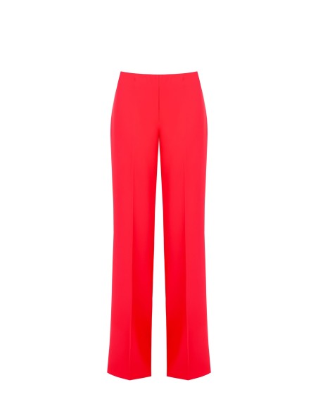 Pantalon palazzo en tissu fluide avec fermeture éclair latérale Rinascimento