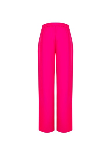 Pantalon palazzo en mélange de viscose légèrement froissé avec élastique au dos Rinascimento