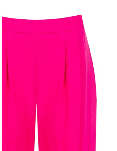 Pantalon palazzo en mélange de viscose légèrement froissé avec élastique au dos Rinascimento