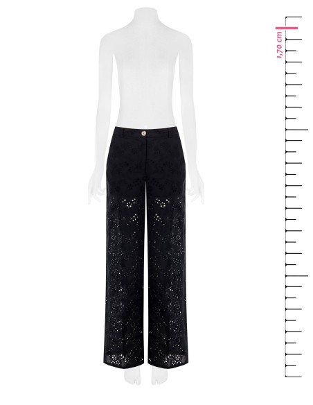 Pantalon palazzo en coton Sangallo avec short intégré Rinascimento