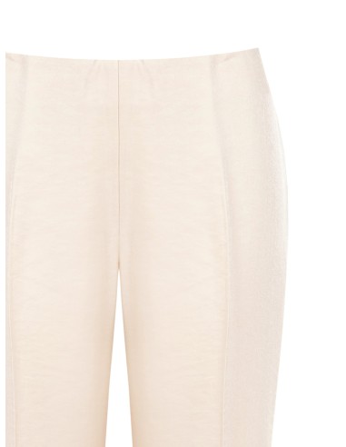 Pantalon palazzo en mélange de viscose à effet nacré avec fermeture éclair latérale Rinascimento