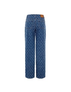 Jean wide leg à motif losanges effilochés Rinascimento 2