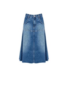 Uitlopende rok van denim met medium wassing van Rinascimento