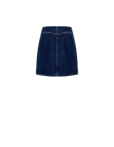 Minijupe en denim avec insertion de fleurs Rinascimento