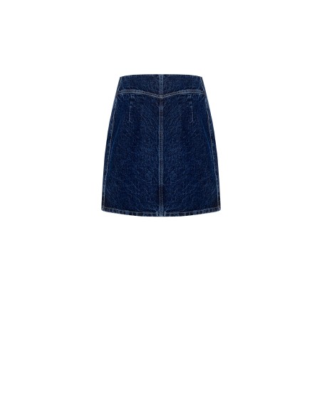 Minijupe en denim avec insertion de fleurs Rinascimento