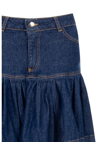 Rinascimento - Jupe à volants en denim stretch