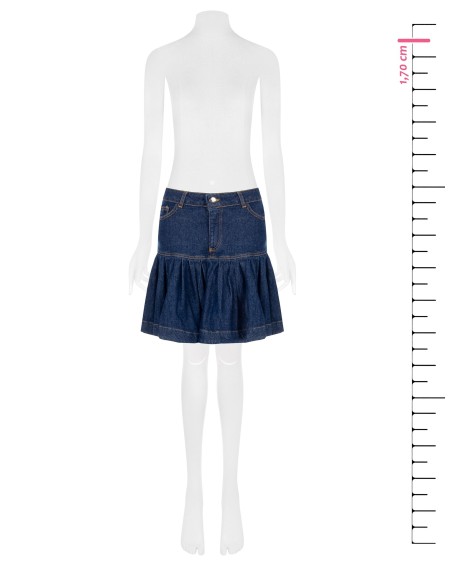 Minirok met volant van stretchdenim van Rinascimento
