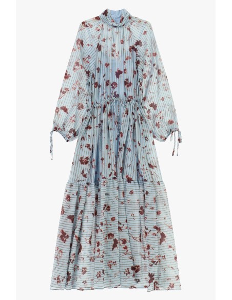 Robe longue à imprimé floral et manches larges Dixie