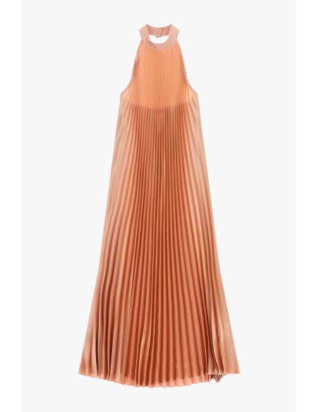 Robe longue plissée avec col américain Dixie