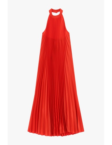 Robe longue plissée avec col américain Dixie